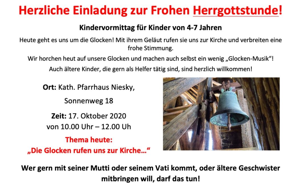 Frohe Herrgottsstunde am 17.10.2020